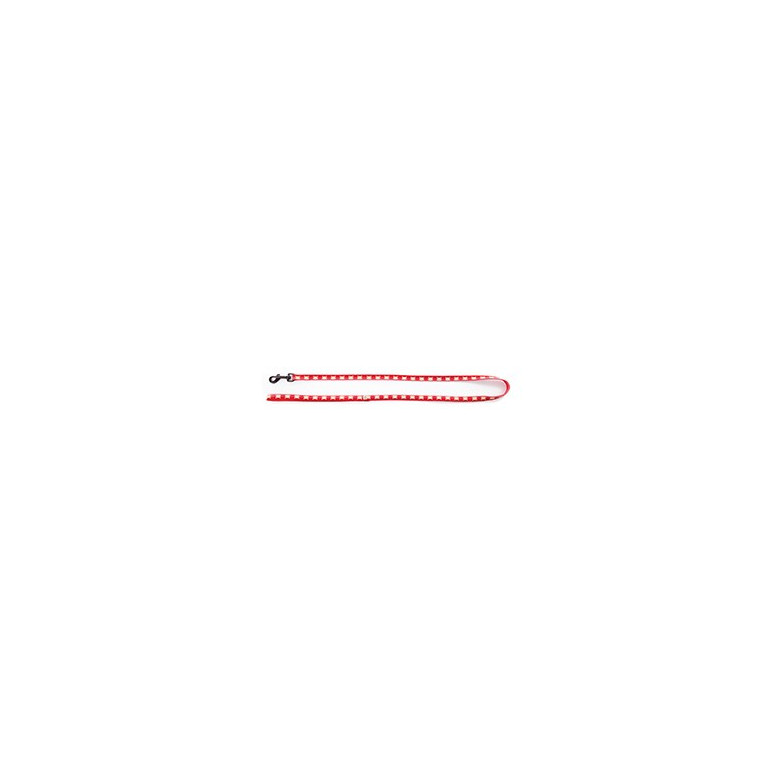 Laisse moustache  nyl 10-100cm rouge/rose