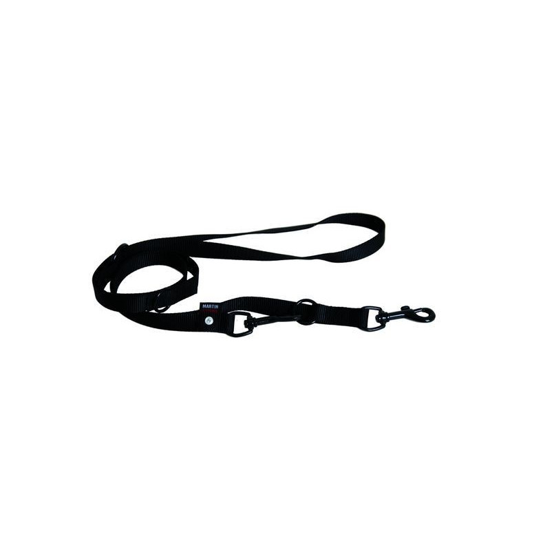 Laisse nyl 3p 20-200 noir.