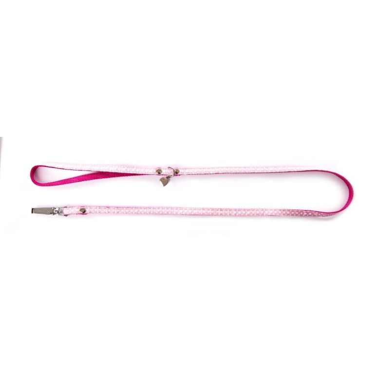 Laisse pois xs 10-100 rose