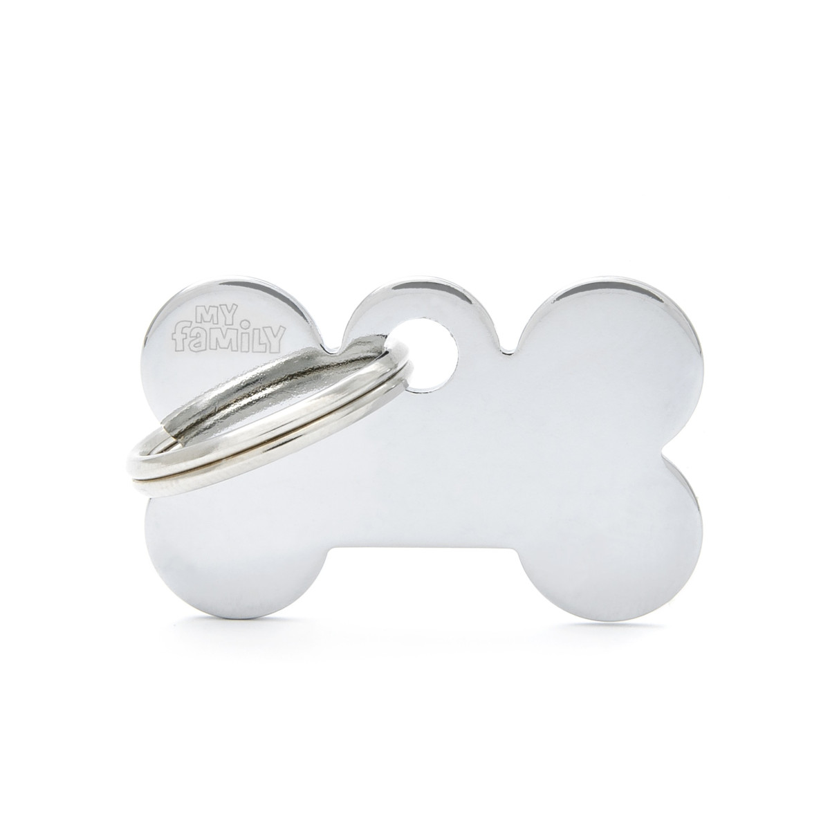 Medaille basic petit os chrome