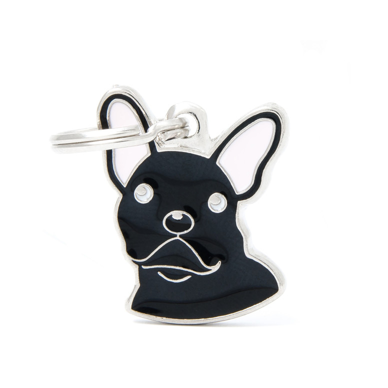Medaille friends bulldog francais noir