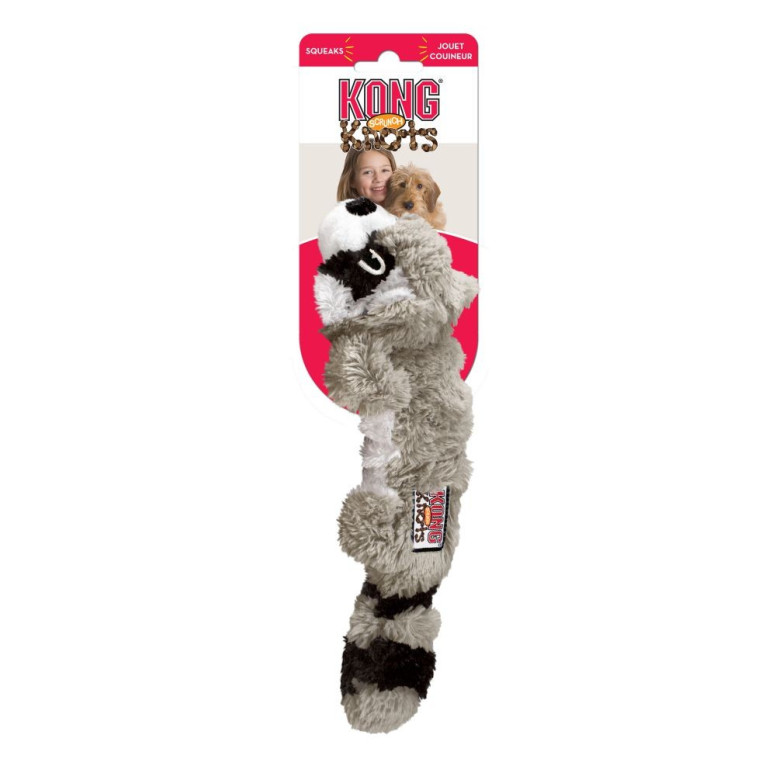 KONG scrunch knots racoon ml