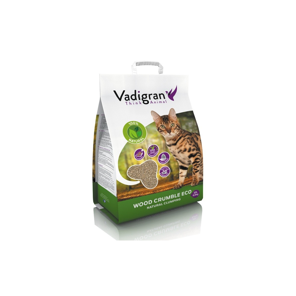 Cat litter wood crumble 20l