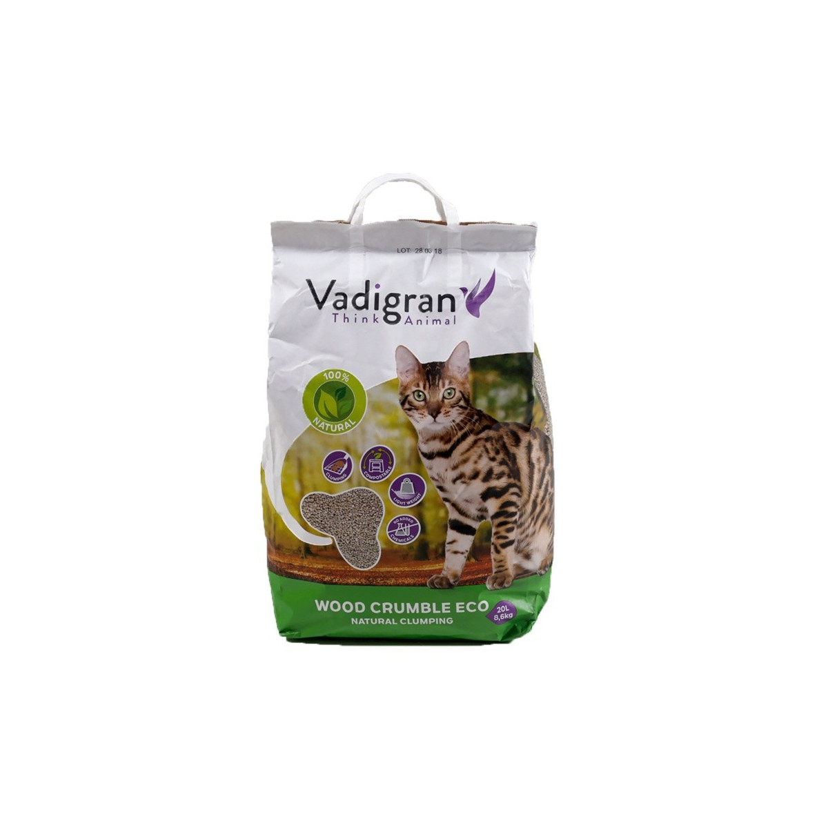 Cat litter wood crumble 20l