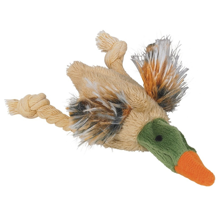 Jouet chat peluche canard 16cm