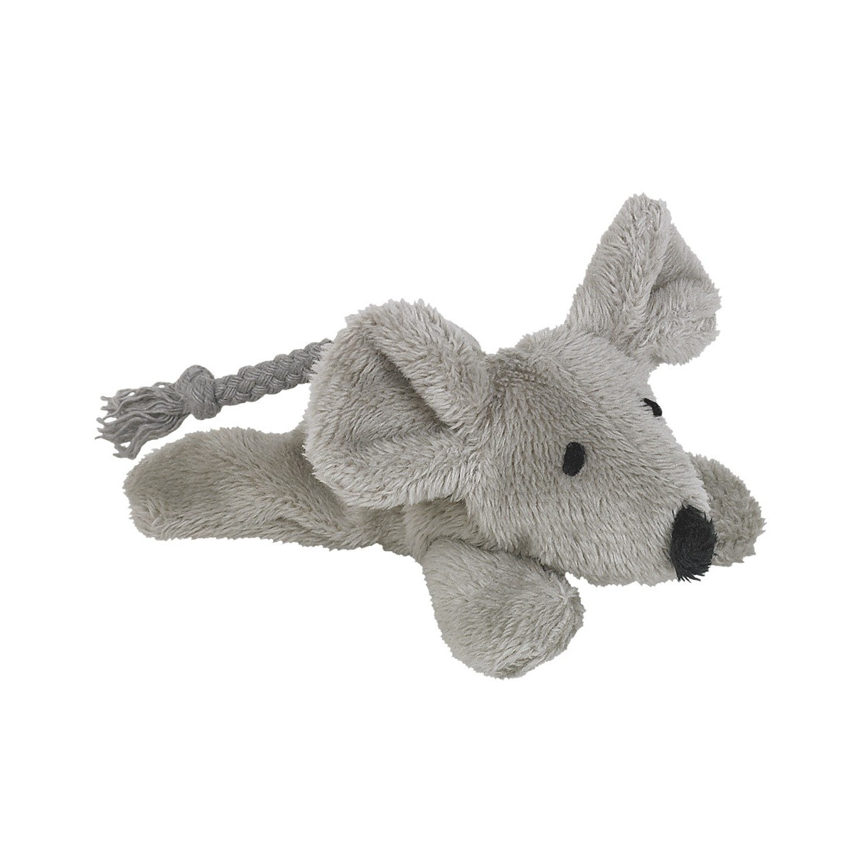 Jouet chat peluche souris gris 13,5cm