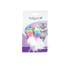 Jouet chat souris avec plume blanc 5cm 2