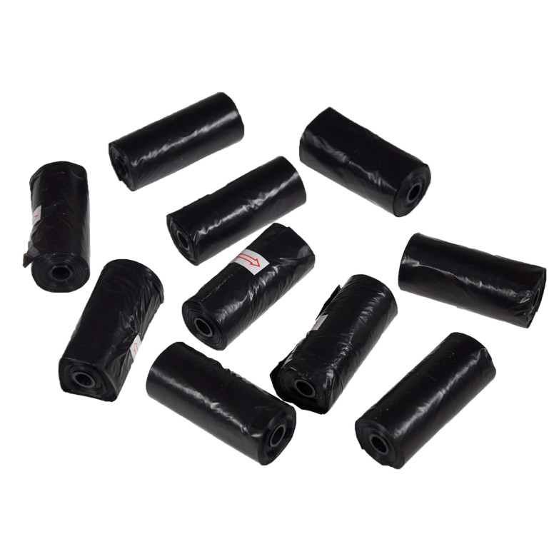 Sachets hygieniques noirs - 10 rouleaux