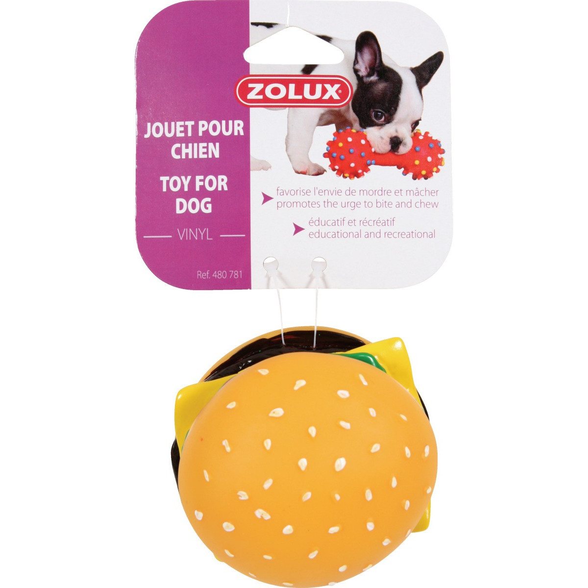 Jouet hamburger vinyl 8cm