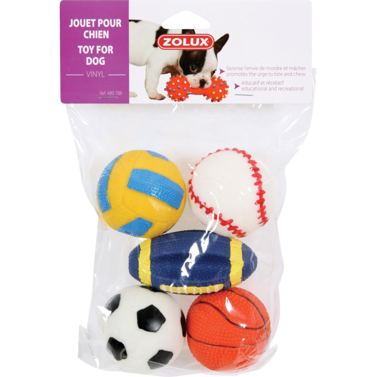 Jouet balle sport vinyl 6cm