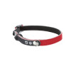 Collier chat reflechissant porte-adresse rouge