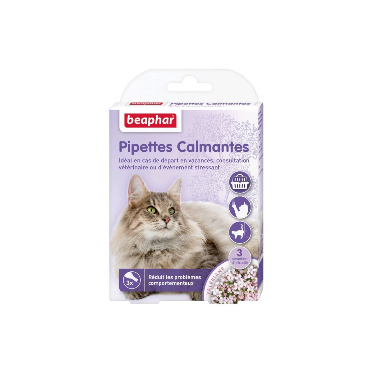 Pipettes calmantes pour chat a la valeriane x3