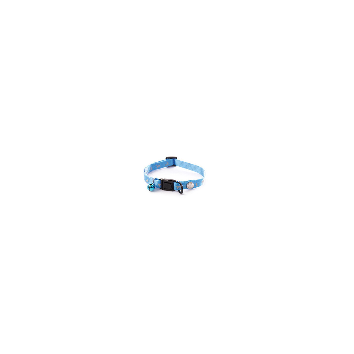 Collier cat reglable nyl 10-20/30 bleu/grey