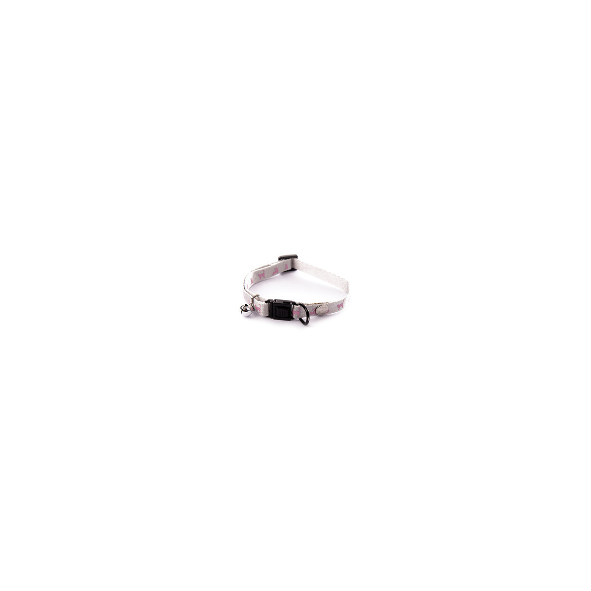 Collier cat reglable nyl 10-20/30 grey/pink