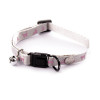 Collier cat reglable nyl 10-20/30 grey/pink
