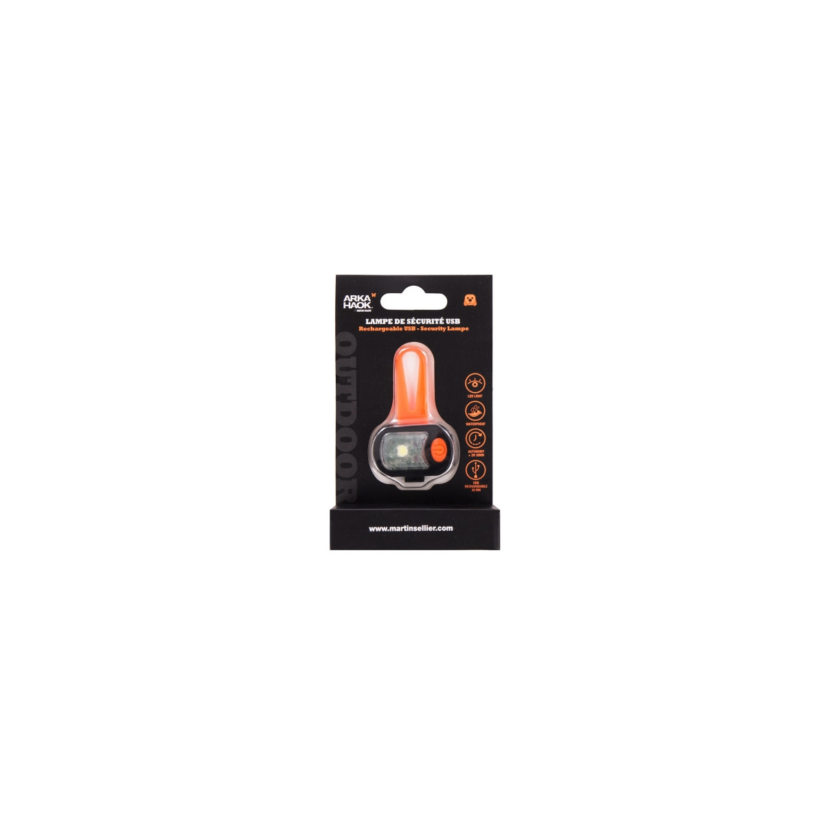 Jouet pour chien lampe de secu orange usb
