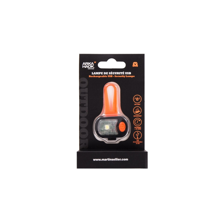Jouet pour chien lampe de secu orange usb
