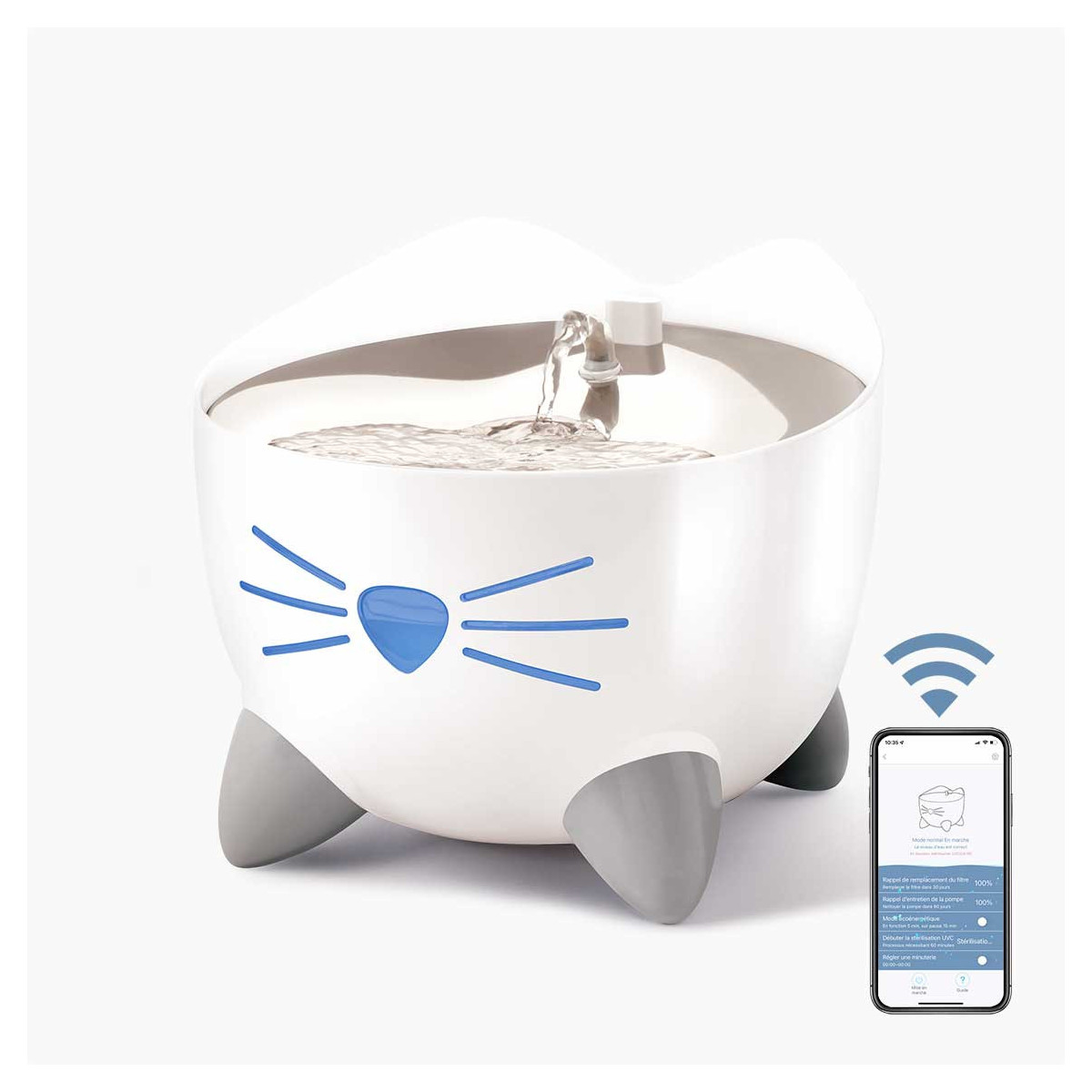 Distributeur auto catit pixi smart wifi acier