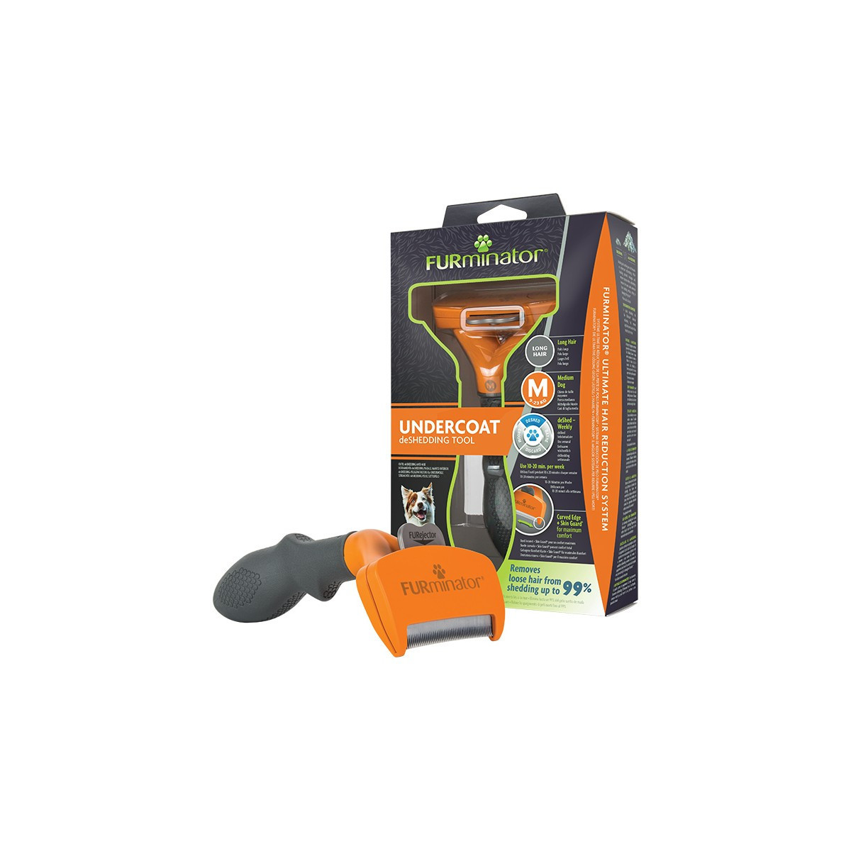Brosse furminator chien m poils longs