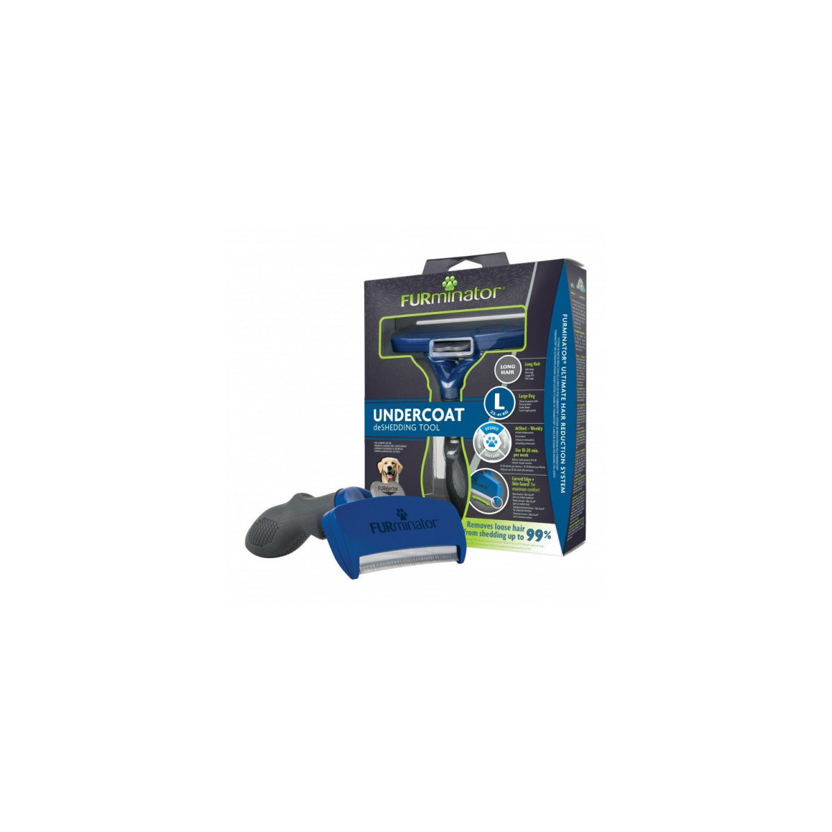 Brosse furminator chien l poils longs