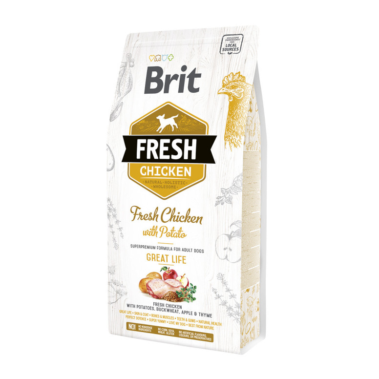 Croquette chien brit fresh adult poulet 2,5kg