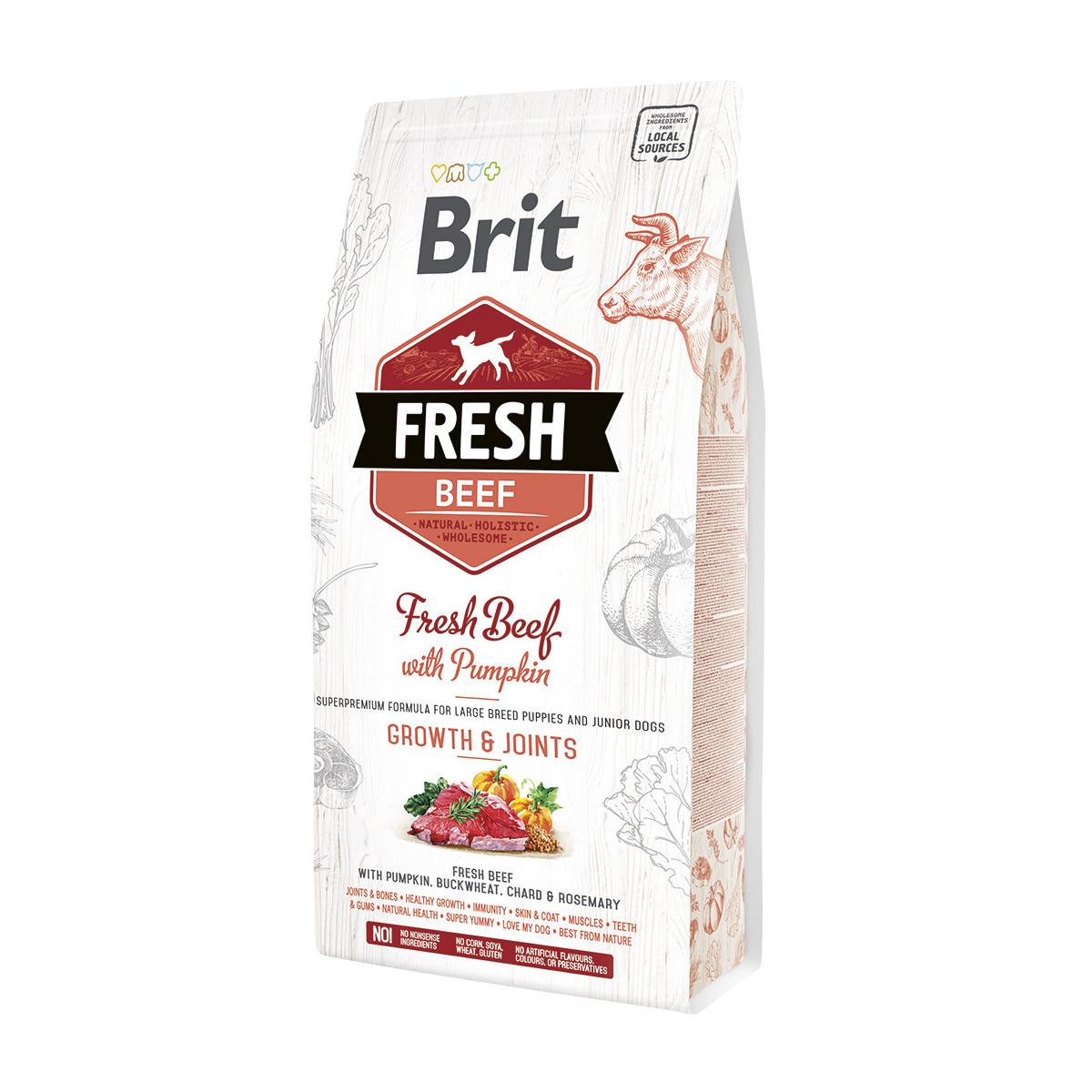 Croquette chien brit fresh puppy bouf 2,5kg