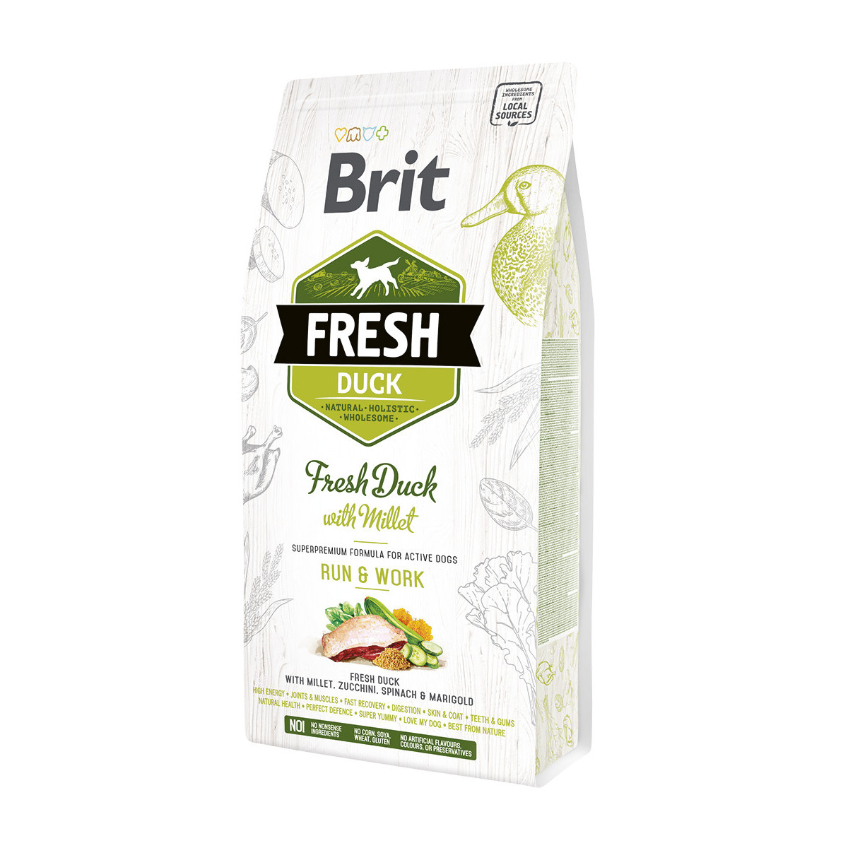 Croquette chien brit fresh adult canard 2,5kg