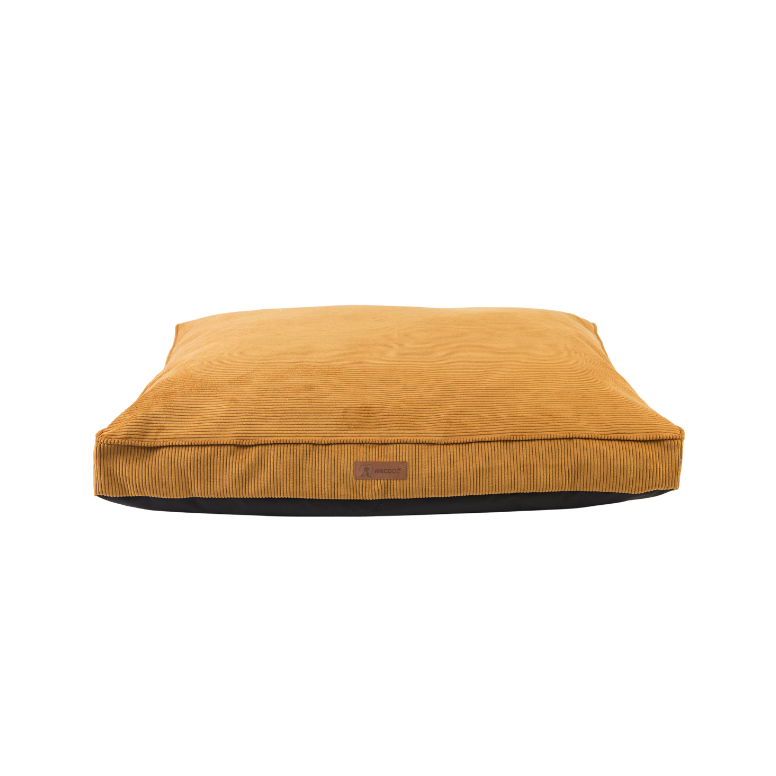 Matelas dehoussable cord moutarde ortho 120 cm
