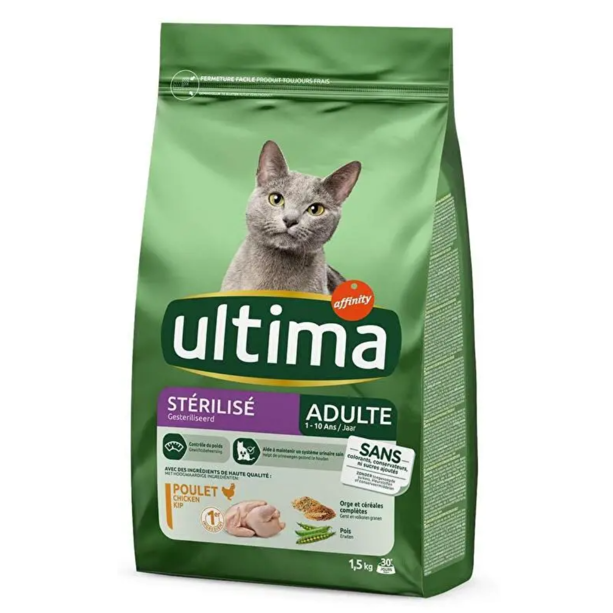 Croquettes ultima chat sterilise poulet 3kg