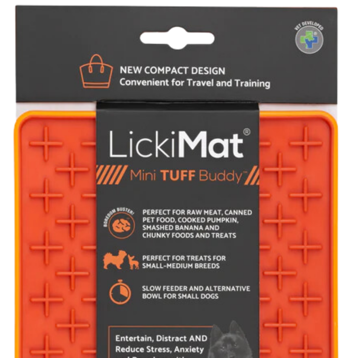 Gamelle a lecher mini tuff buddy orange chat