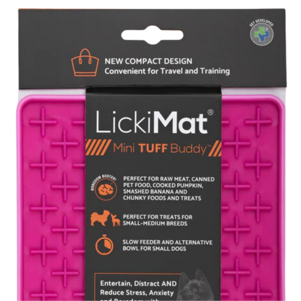 Gamelle a lecher mini tuff buddy pink chat