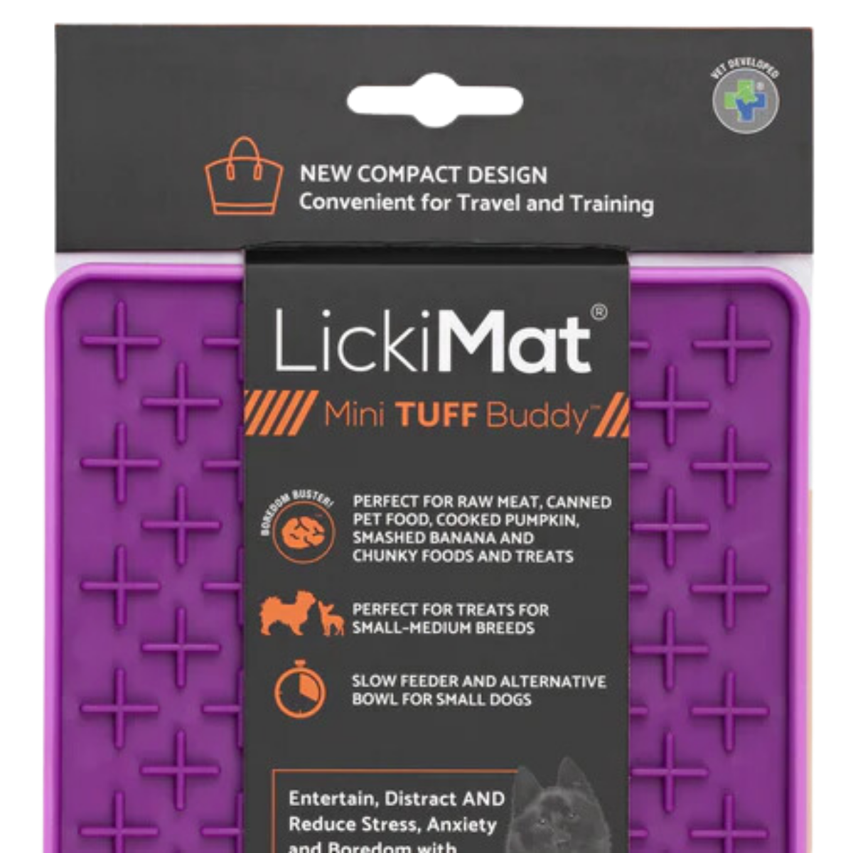 Gamelle a lecher mini tuff buddy purple chat