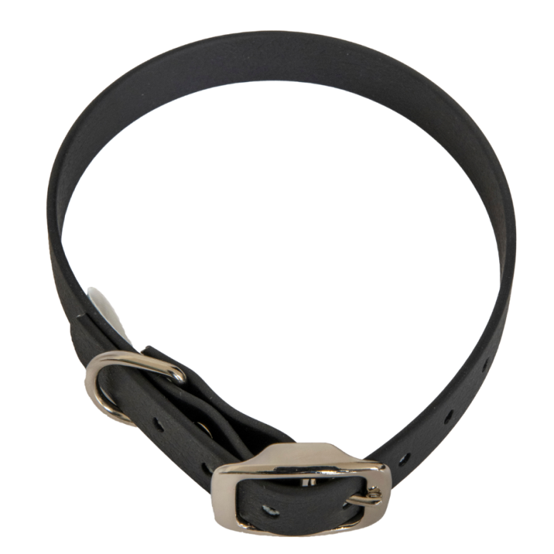 Collier en biothane ep16 mm taille s noir