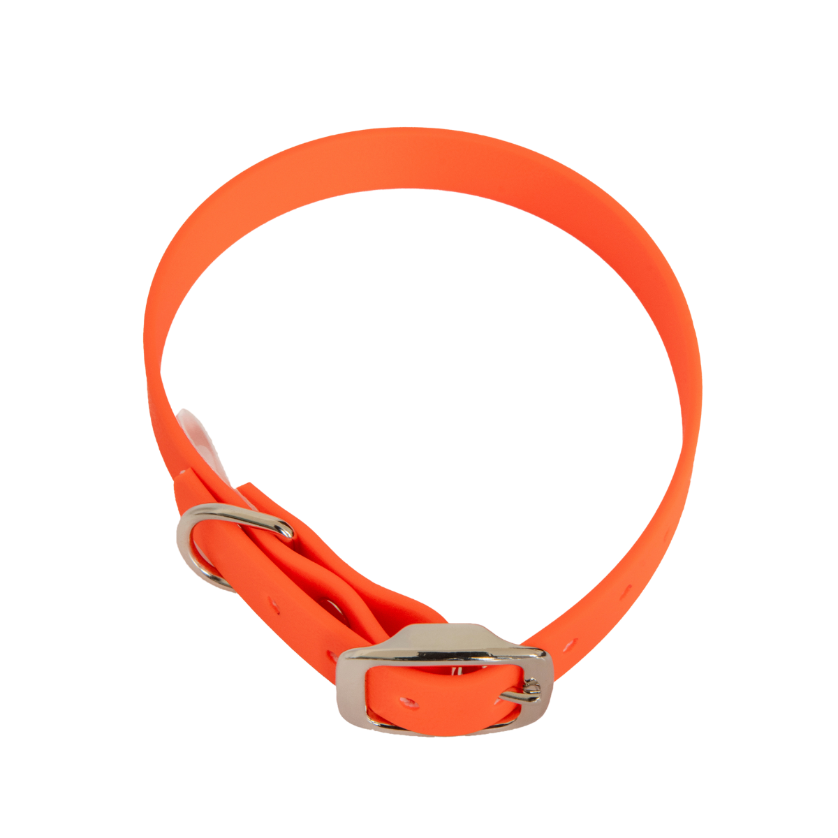 Collier en biothane ep16 mm taille s orange vif