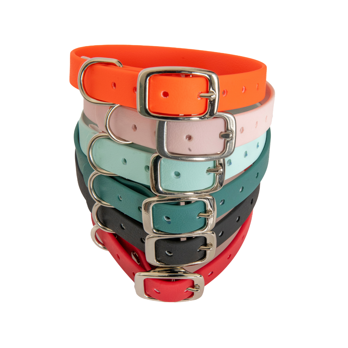 Collier en biothane ep16 mm taille s orange vif