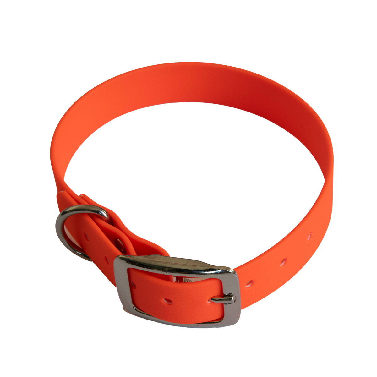 Collier en biothane ep25 mm taille m orange vif