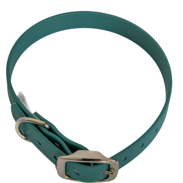 Collier en biothane ep16 mm taille s vert chasse