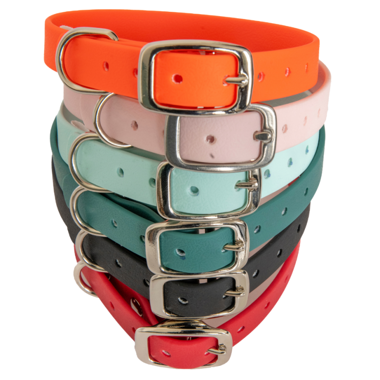 Collier en biothane ep16 mm taille s vert chasse