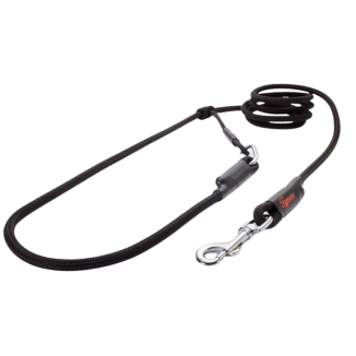 Laisse reglable easy long 2,5m noir petit chien