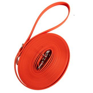 Longe en biothane ep16 mm l 10m orange vif