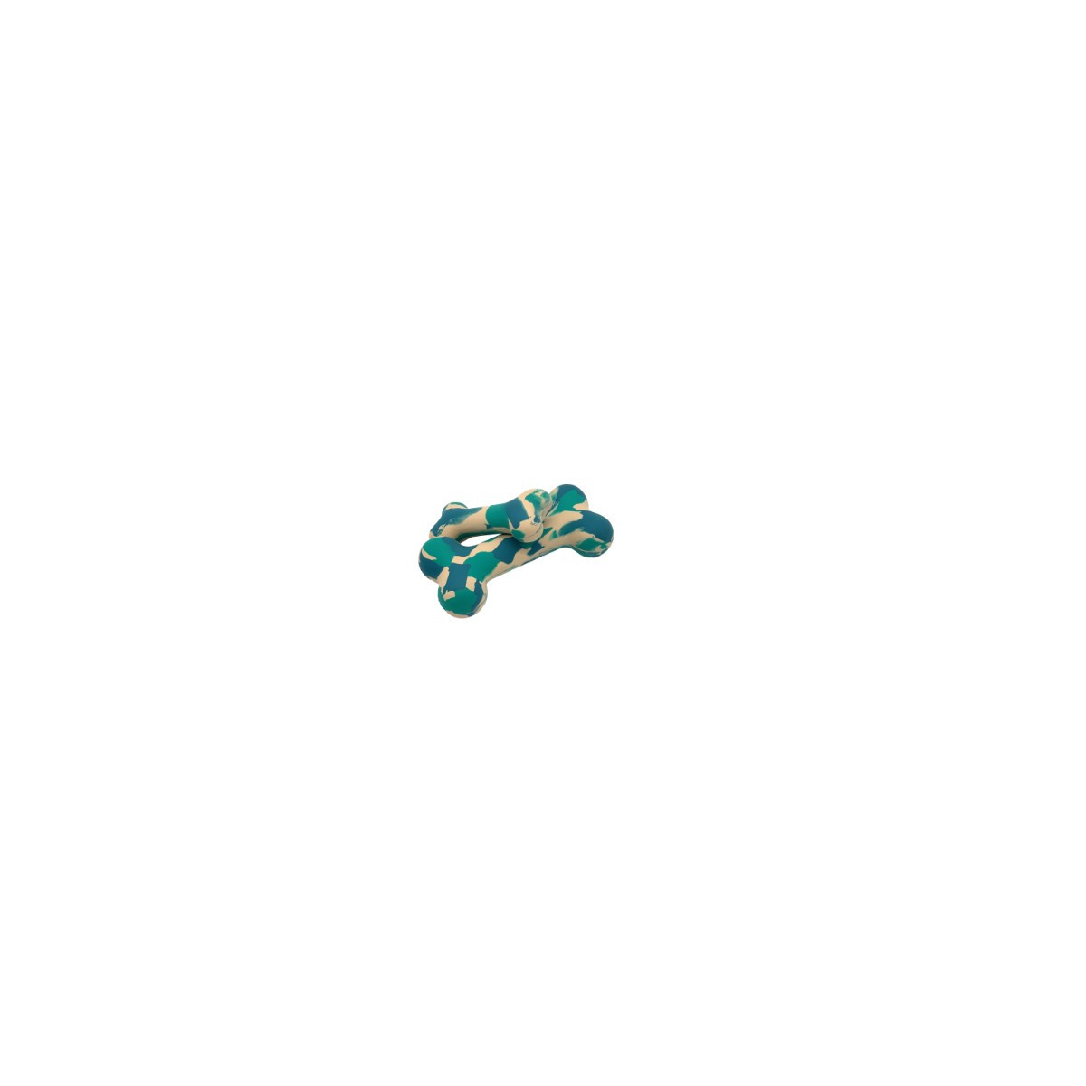 Jouet os caoutchouc bleu taille M (12cm) pour chien