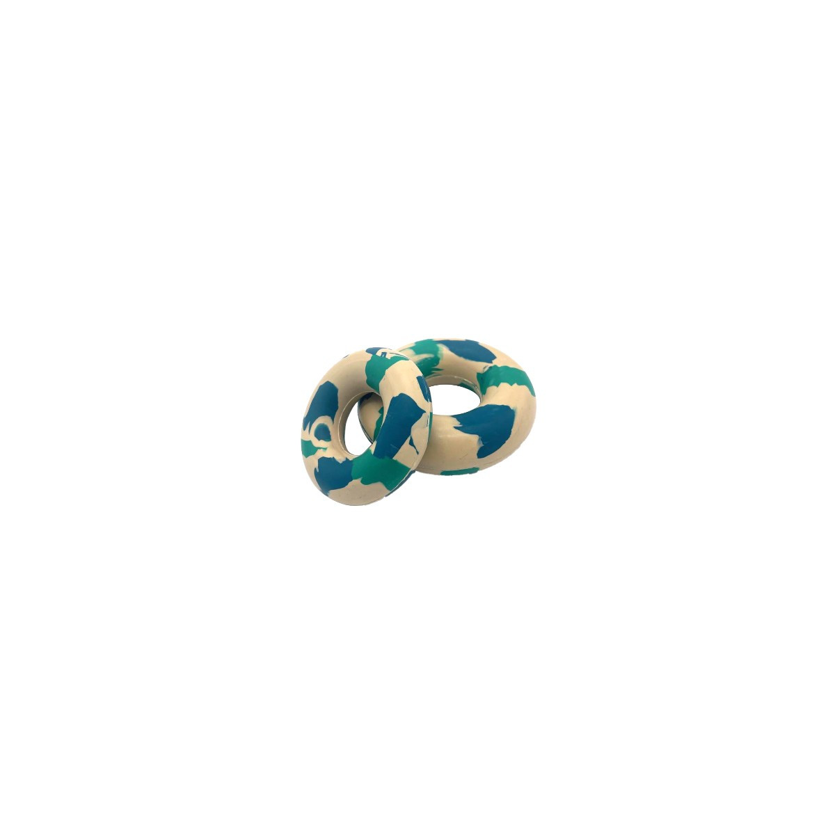 Jouet anneau caoutchouc bleu taille M (9,5cm) pour chien