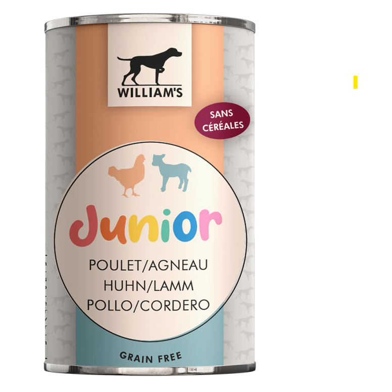 Williams pâtée pour chiot poulet agneau 395g