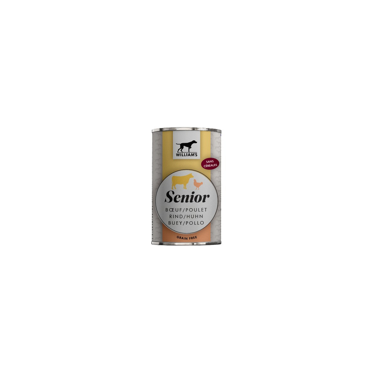 Williams pâtée pour chien senior bœuf poulet 395g