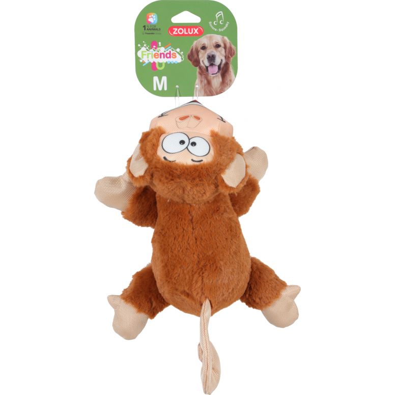 Jouet peluche Zolux Friends chimpanzé M pour chien