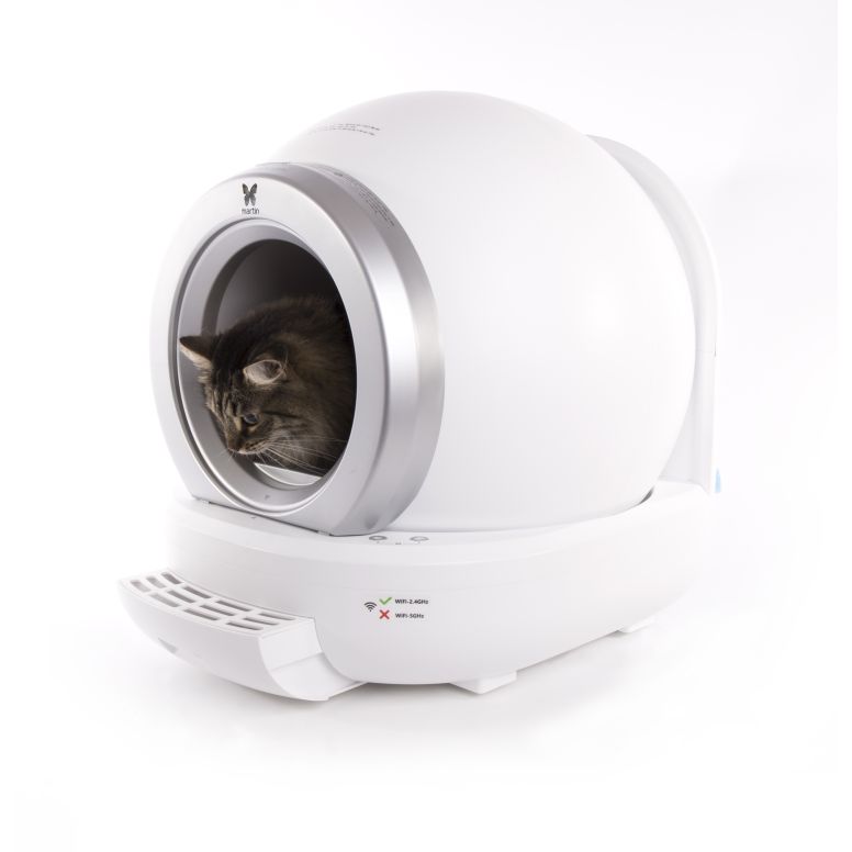 Maison de toilette automatique connectée Martin Sellier 65L pour chat