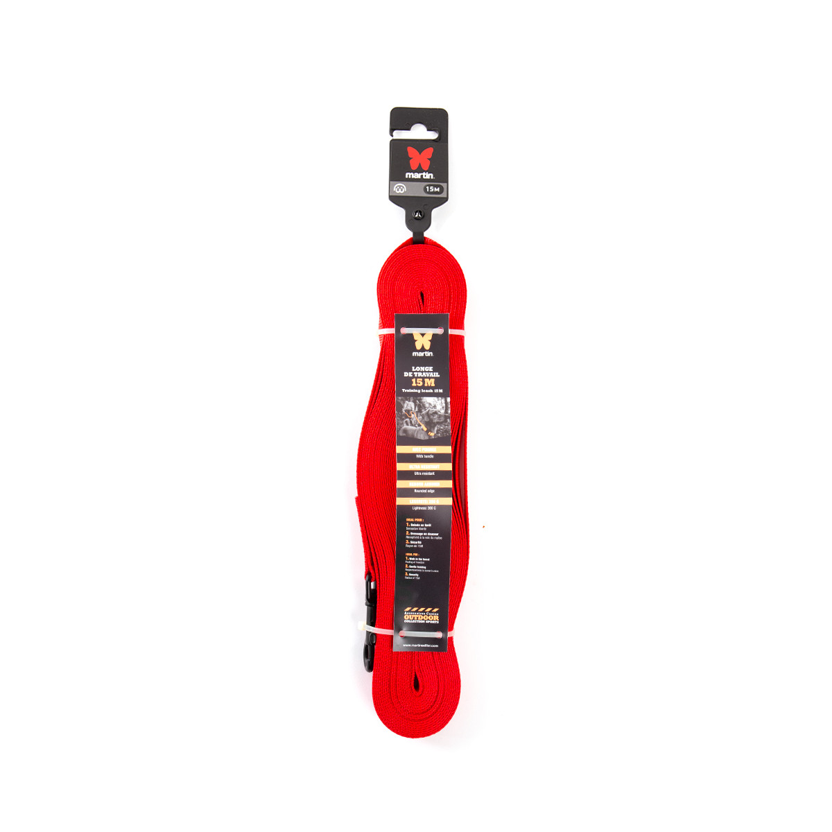 Longe de travail 20mm-5m rouge nylon plat