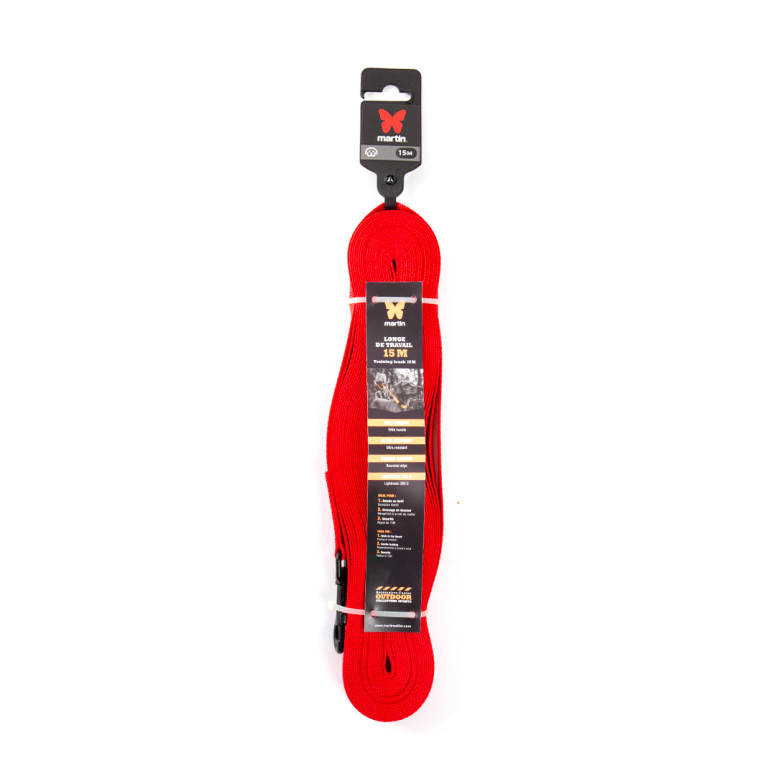 Longe de travail 20mm-5m rouge nylon plat