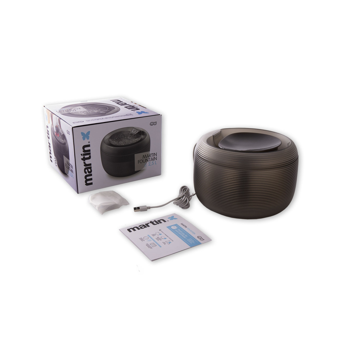 Fontaine Martin Sellier noire 2.5L pour chat