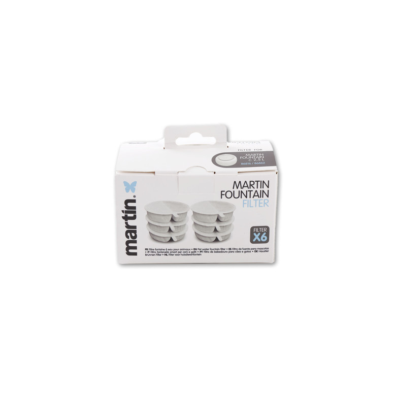 6 filtres pour fontaine Martin Sellier Smart Fountain